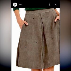 Banana Republic Heritage Collection Leather Skirt Size 14 Goat Leather New